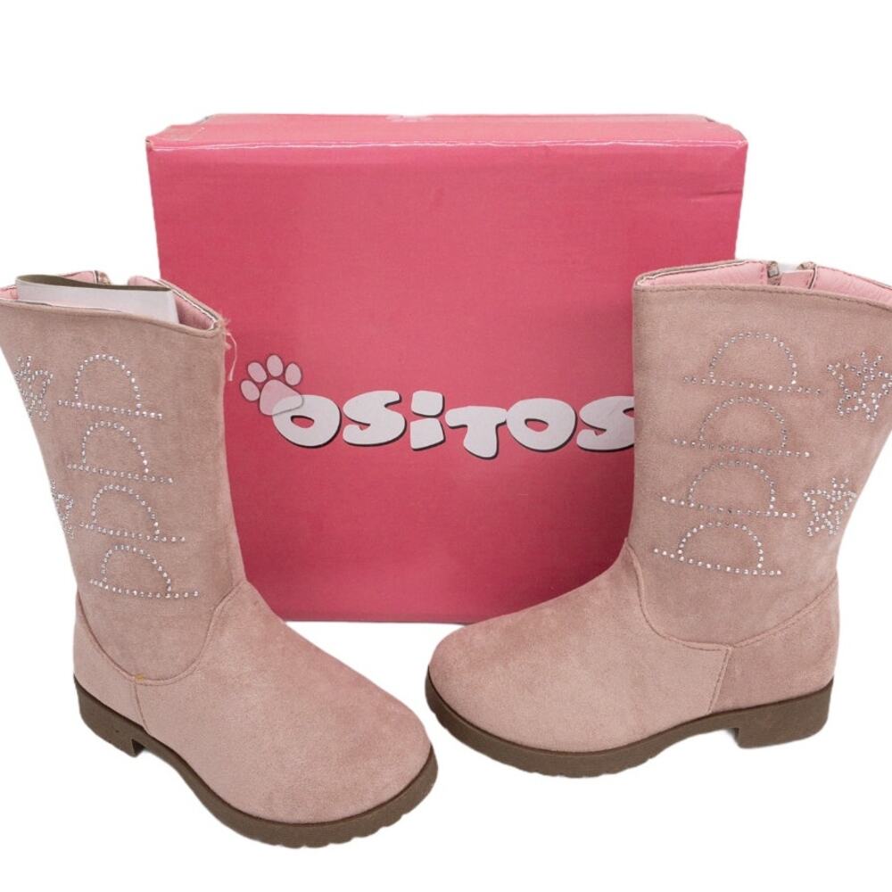 Girl's Ositos Pink Blush Rhinestone Winter Boots Toddler 10